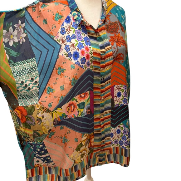 JOHNNY WAS Imagination Kari Button Down Women’s Top. Size L. NWT - Picture 7 of 16